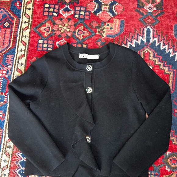 2 pc Bundle: XS Bolero (ptp16, L16.5) & Pleated Sleeveless Dress(L:48, PTP:15-19 - Picture 1 of 11